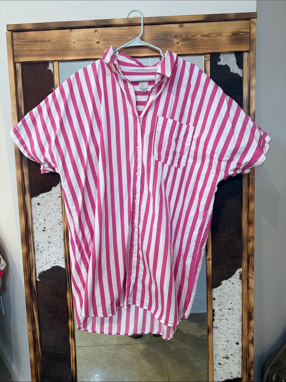 Pink & White Striped Women’s Dress